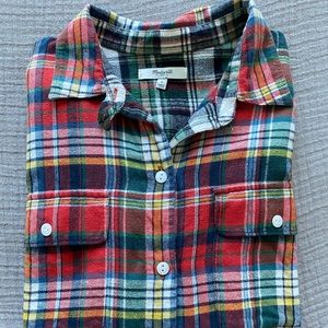 Madewell flannel popover shirt